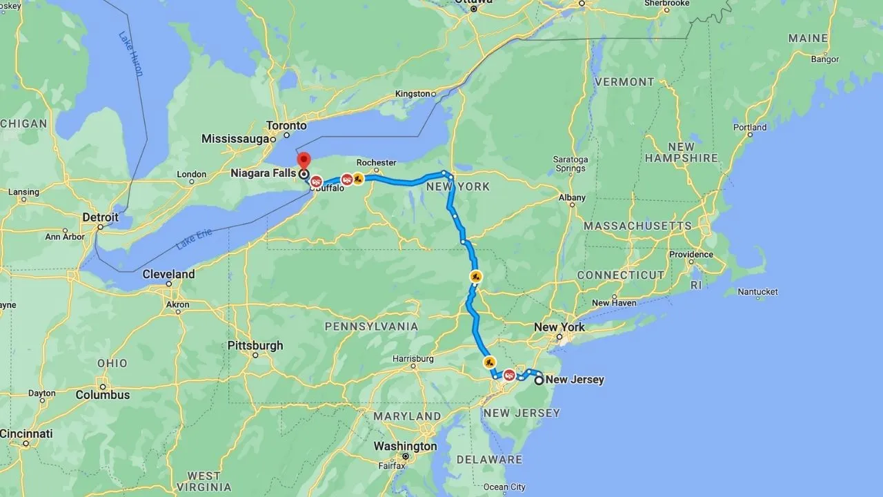 New Jersey To Niagara Falls Road Trip