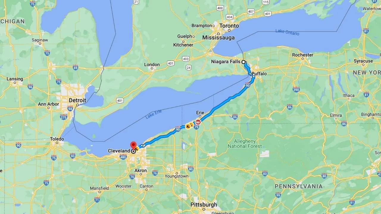 Niagara Falls To Cleveland Road Trip