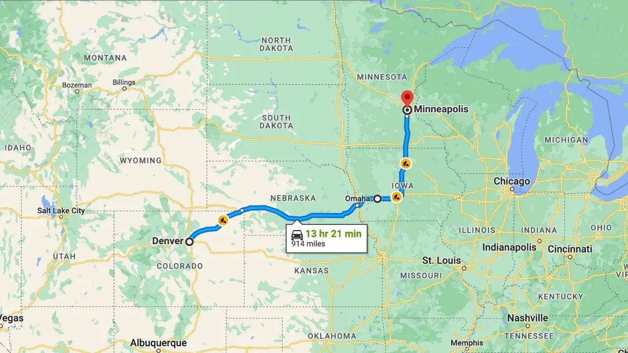 Denver To Minneapolis Road Trip