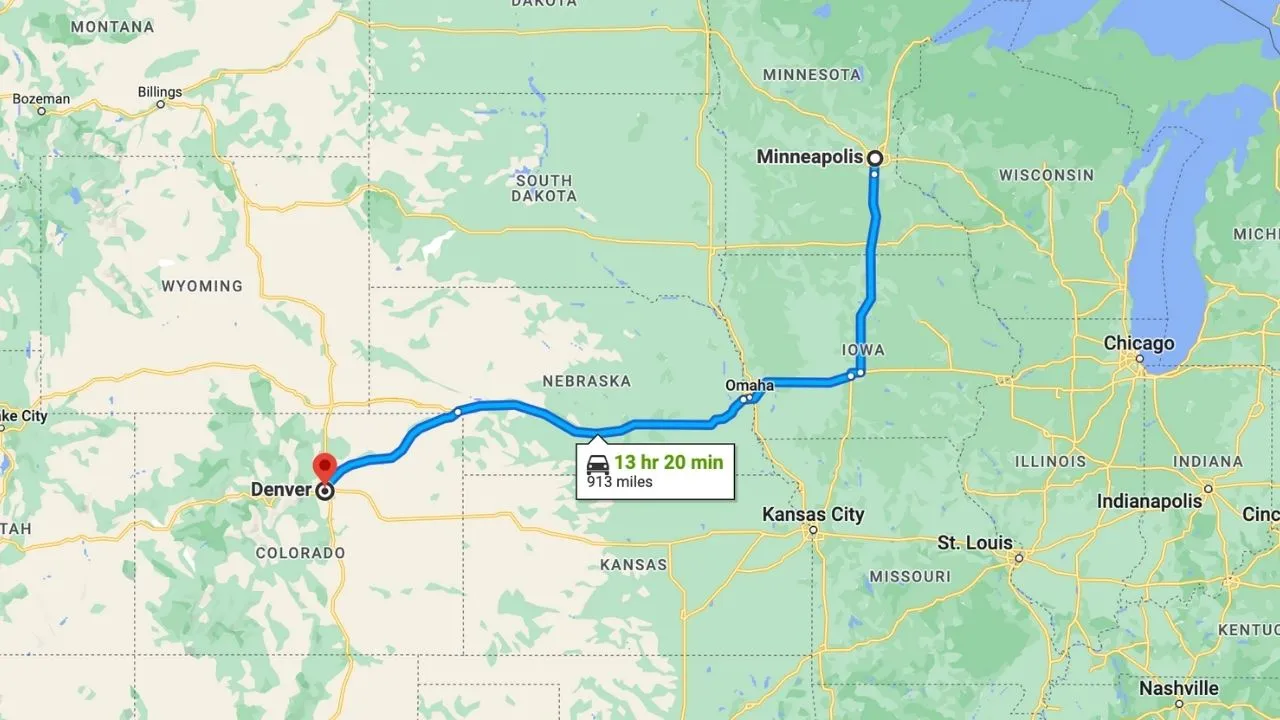 Minneapolis To Denver Road Trip
